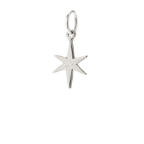 bright star charm, sterling silver