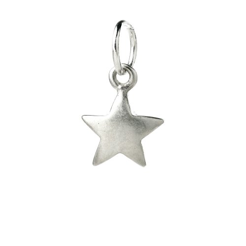 full star charm, sterling silver
