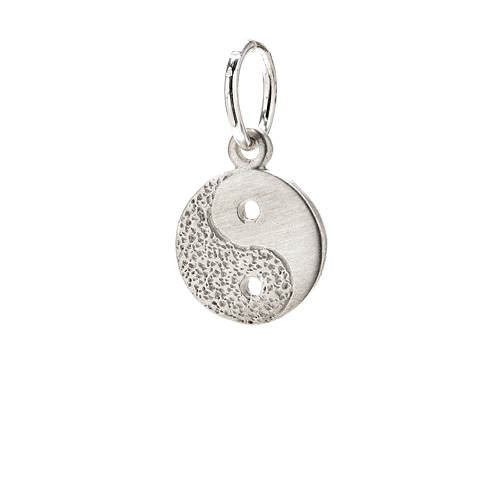 yin yang charm, sterling silver