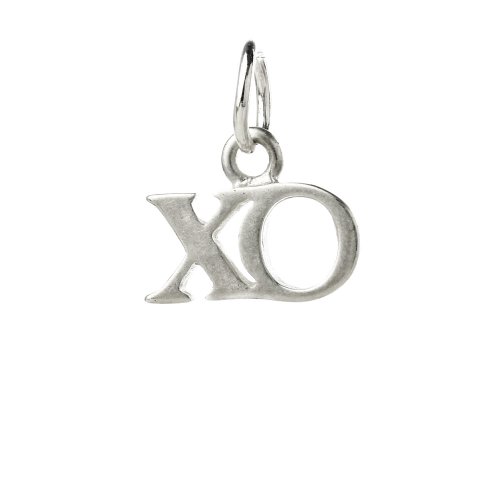 "xo" charm, sterling silver