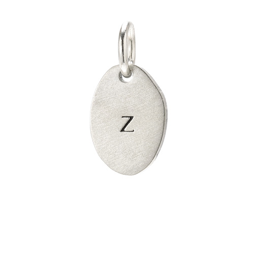 "Z" charm, sterling silver