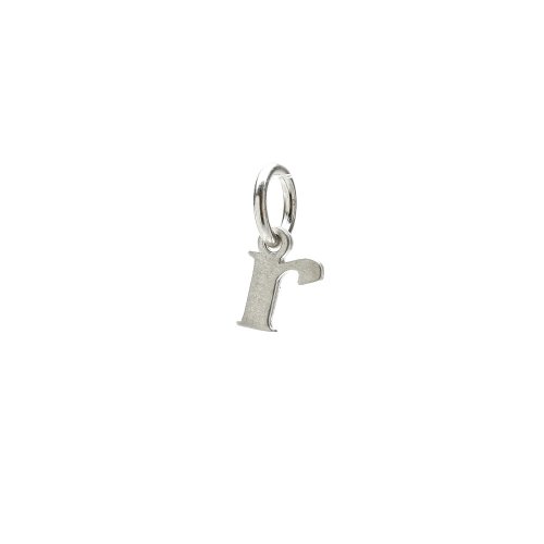 open r charm, sterling silver