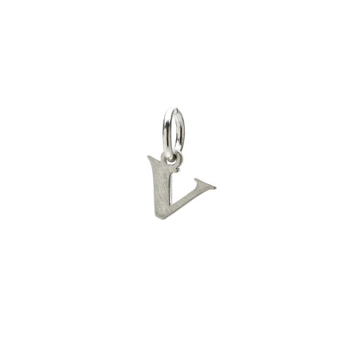 open v charm, sterling silver