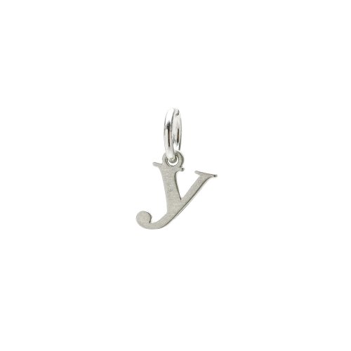 open y charm, sterling silver