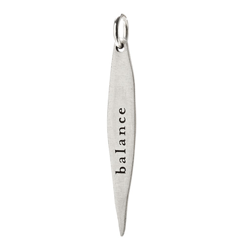 "balance" pointe charm, sterling silver