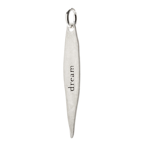 "dream" pointe charm, sterling silver