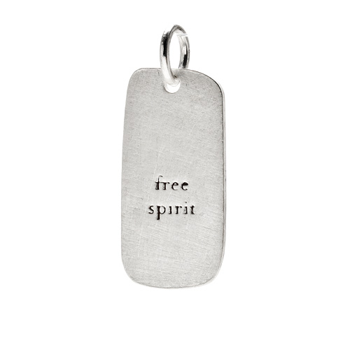 "free spirit" charm, sterling silver