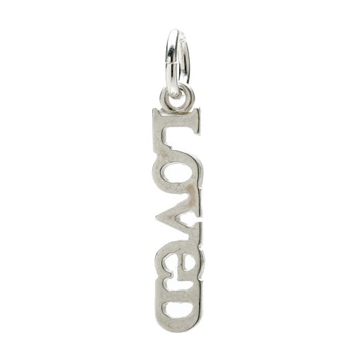 loved charm, sterling silver