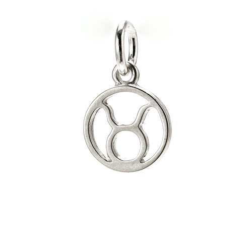 zodiac "taurus" charm, sterling silver