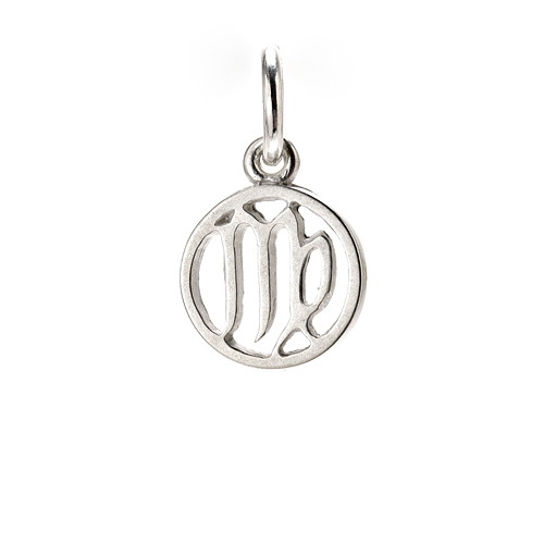 zodiac "virgo" charm, sterling silver