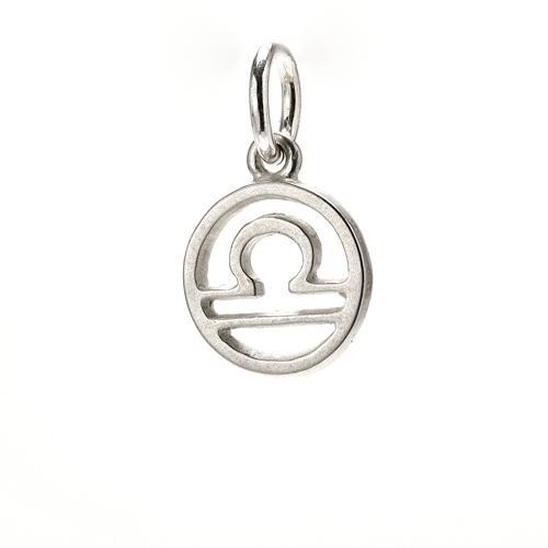 zodiac "libra" charm, sterling silver