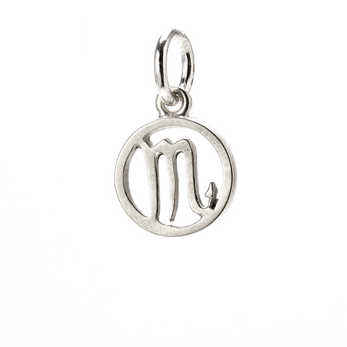 zodiac "scorpio" charm, sterling silver
