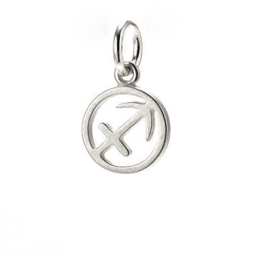zodiac "sagittarius" charm, sterling silver