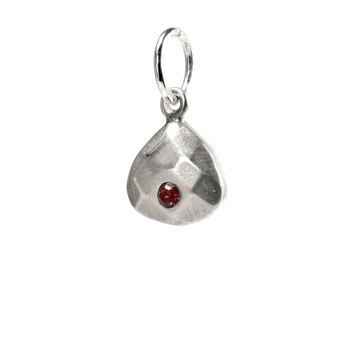 july birthstone charm, sterling silver