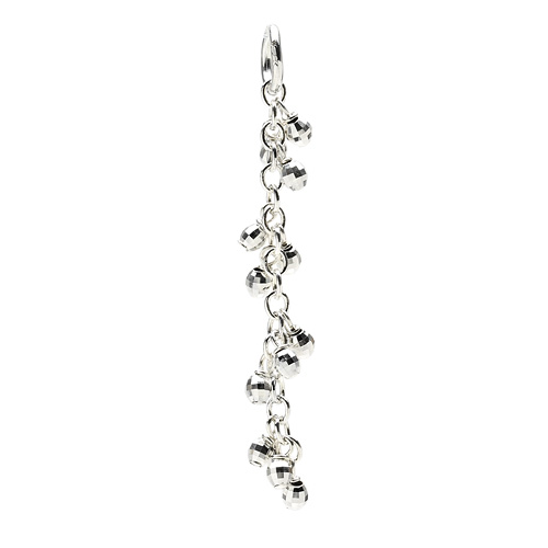 cascading disco beads, sterling silver