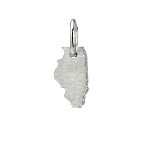 illinois charm, sterling silver