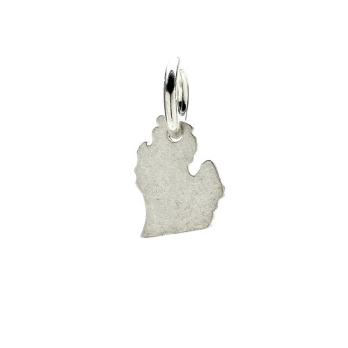 michigan charm, sterling silver