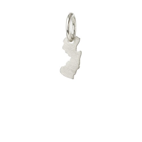 new jersey charm, sterling silver