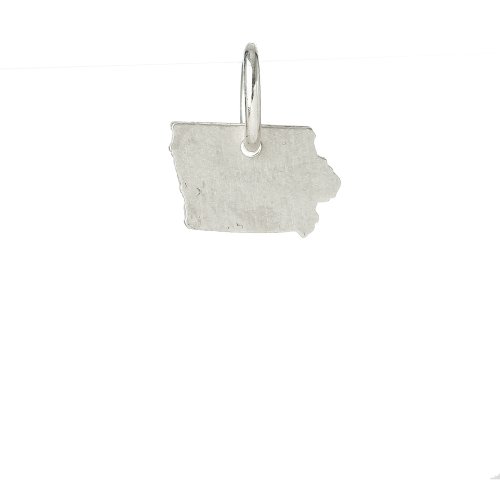 iowa charm, sterling silver