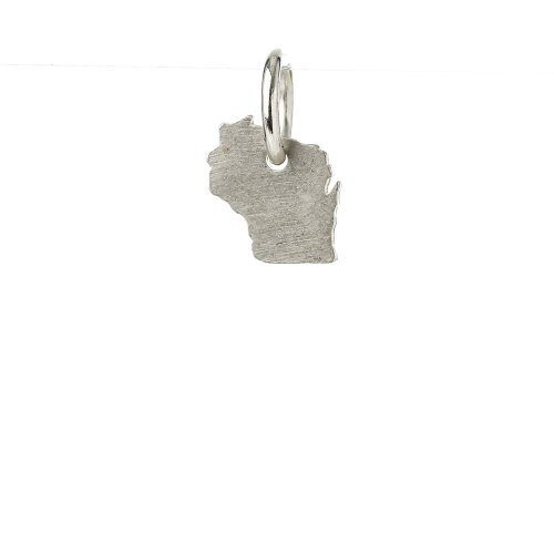 wisconsin charm, sterling silver