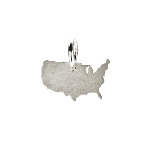 USA charm, sterling silver