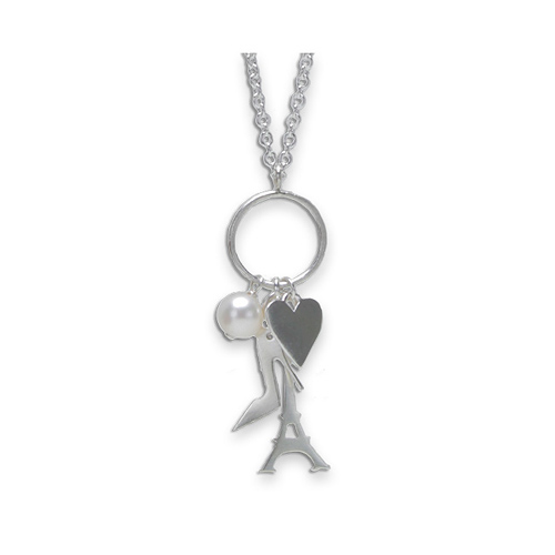 sex and the city sterling silver charm cluster necklace