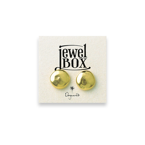 jewel box gold dipped coin stud earrings