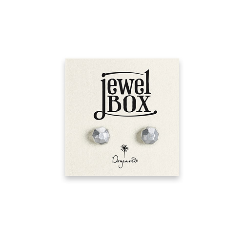 jewel box sterling silver faceted stud earrings