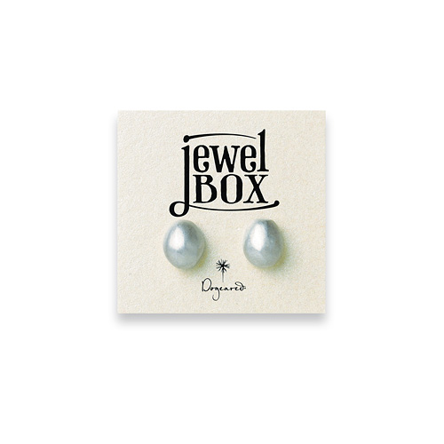 jewel box sterling silver pebble stud earrings