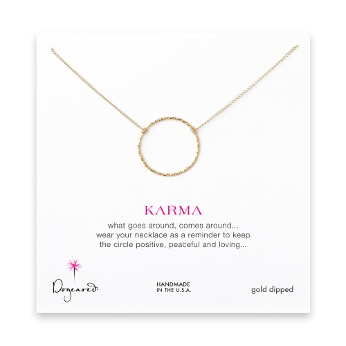 medium sparkle karma necklace, gold dipped