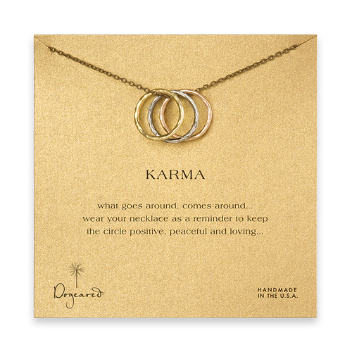 triple textured large karma mixed metal distressed chain necklace