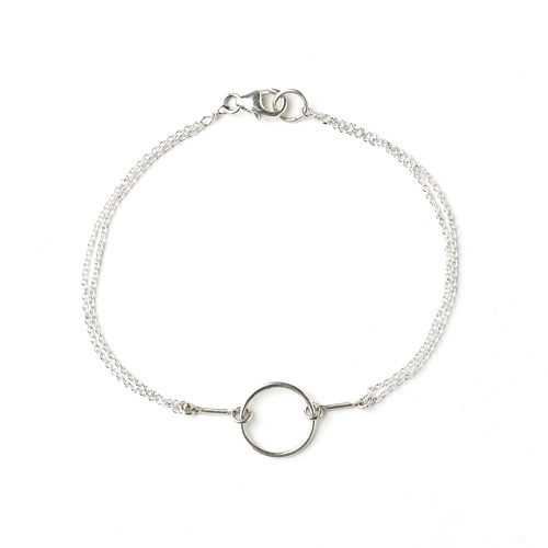 karma bracelet, sterling silver
