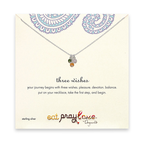 eat pray love three wishes sterling silver multi gem reminder