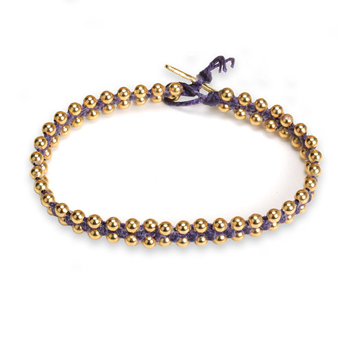 eat pray love I deserve something beautiful plum macrame bracelet