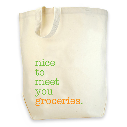 eat pray love nice to meet you groceries organic tote bag