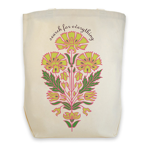 eat pray love search for everything organic tote bag