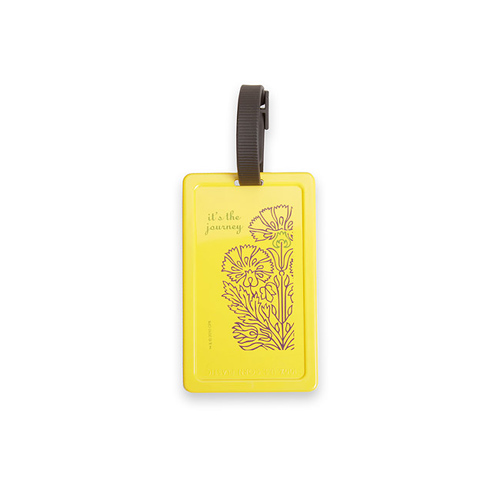 eat pray love it's the journey corn plastic luggage tag