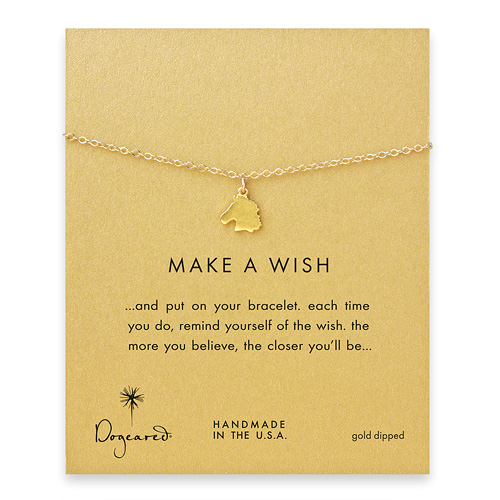 make a wish horse gold dipped reminder bracelet