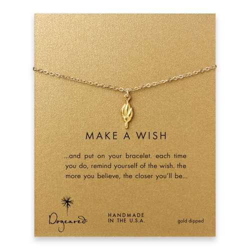 make a wish torch bracelet, gold dipped