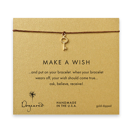 make a wish key bracelet on tobacco, gold dipped