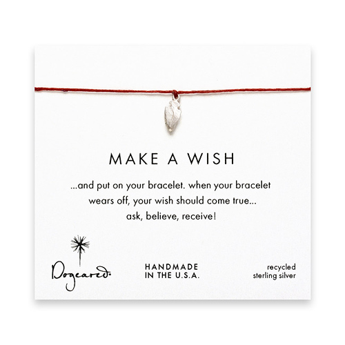 make a wish bracelet with sterling silver arrowhead on red