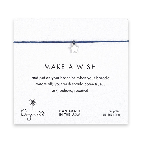 make a wish star bracelet on ocean, sterling silver