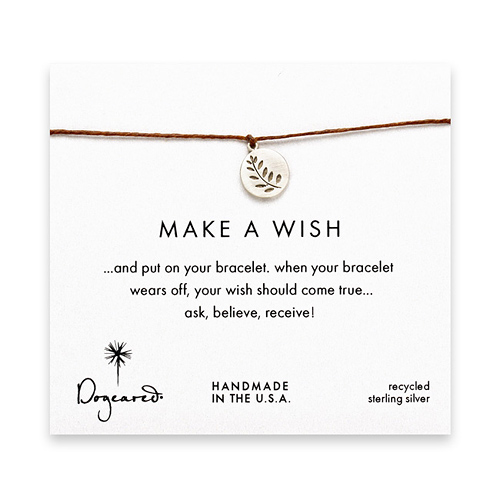 make a wish bracelet with sterling silver wheat on tobacco