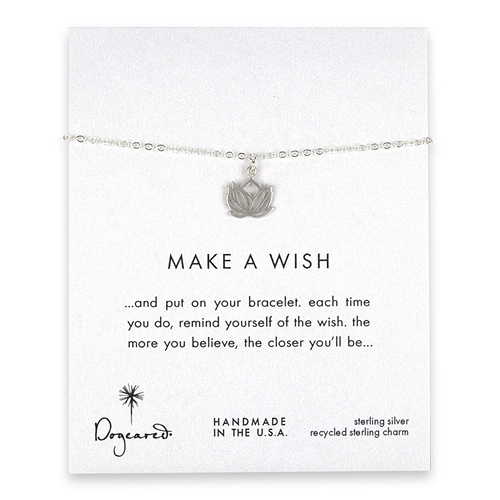 make a wish rising lotus sterling silver reminder bracelet