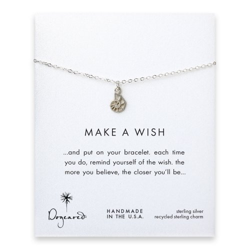 make a wish nautilus shell bracelet, sterling silver