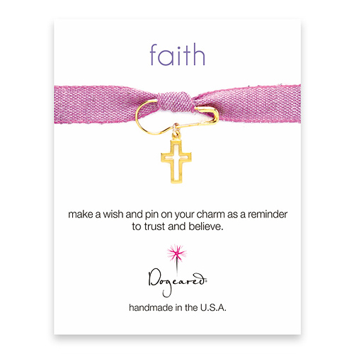 faith make a wish pin with modern cross