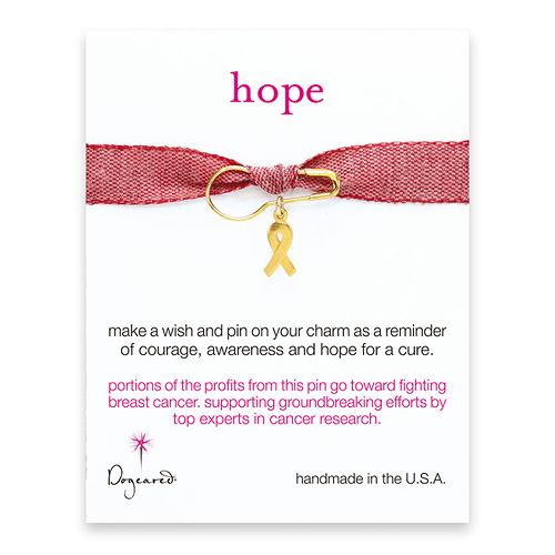 hope make a wish pin with ribbon charm