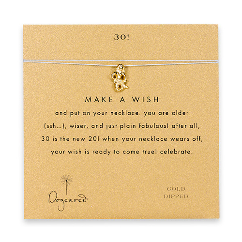 30! make a wish necklace with gold dipped mermaid on mint