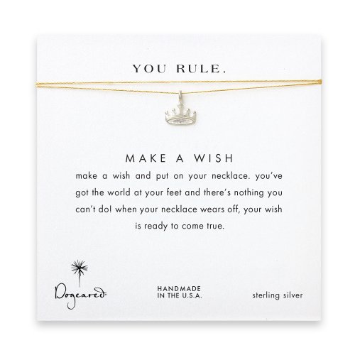 you rule crown necklace on gold, sterling silver