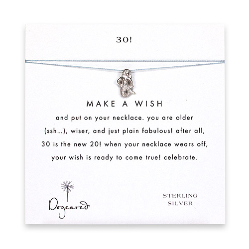 30! make a wish necklace with sterling silver mermaid on mint